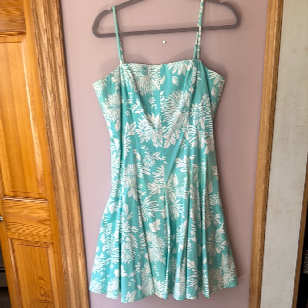 Nine West Aqua and White Dress